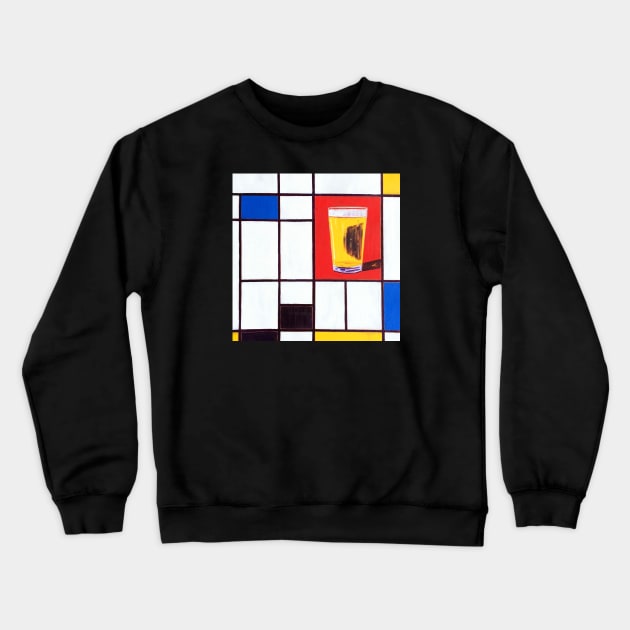 Piet Mondrian's Pint Crewneck Sweatshirt by realartisbetter